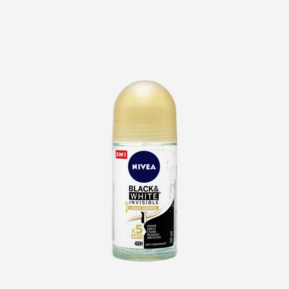 Nivea Black & White Invisible Silky Smooth deodorant Roll on 50ml